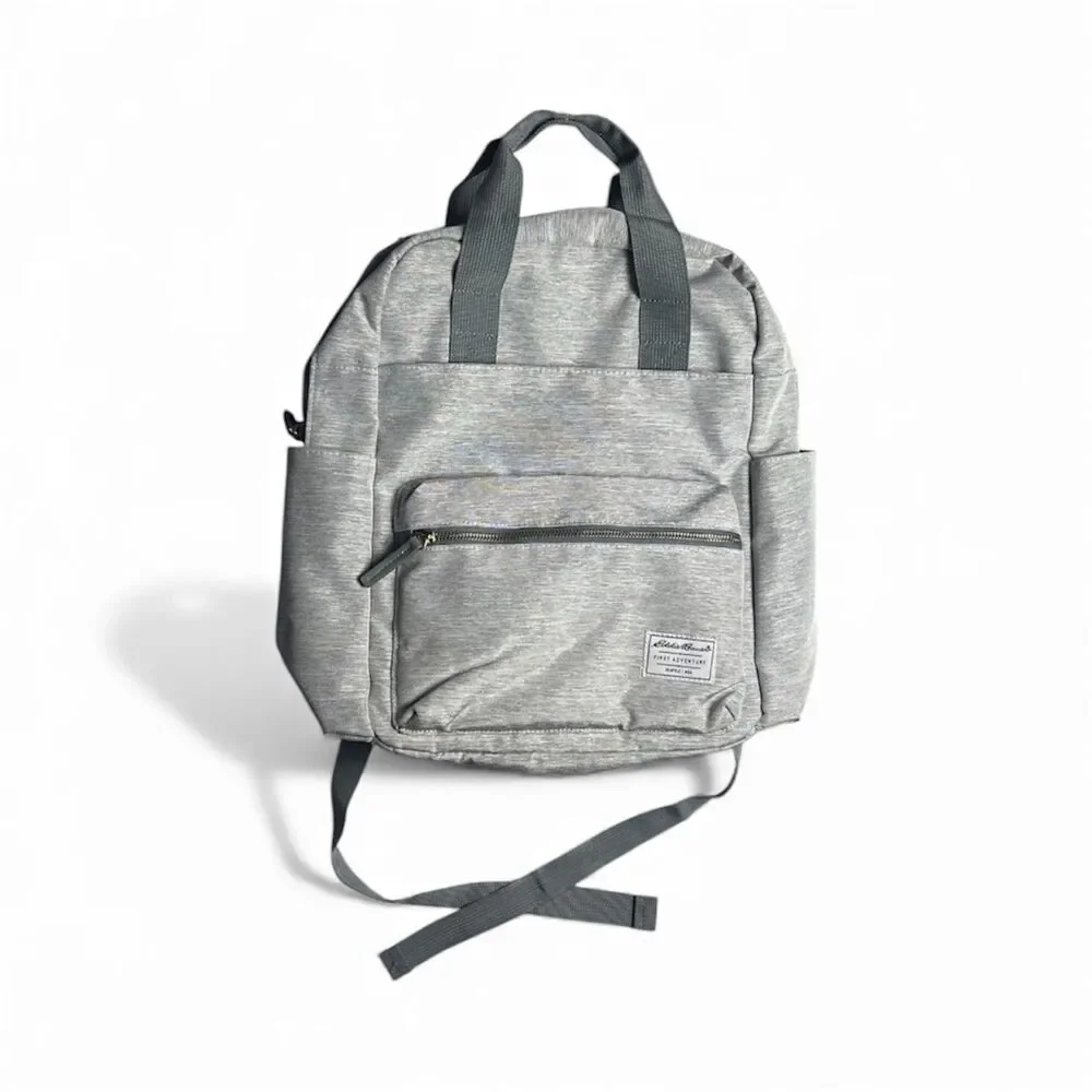 Eddie Bauer Alpine Backpack‎ Diaper Bag Gray PEVA Changing Pad Included Spacious